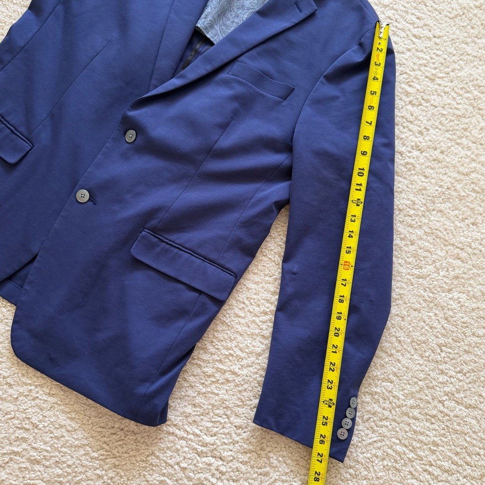Lauren Ralph Lauren Mens 46L Navy Blue Stretch Blazer‎ Sport Coat Macy's 46 Long - Picture 15 of 16